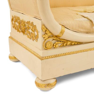 Empire period gilt and painted wood three piece salon suite