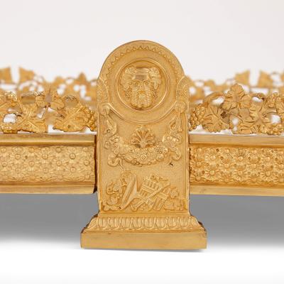 Empire style gilt bronze and mirror surtout de table centrepiece