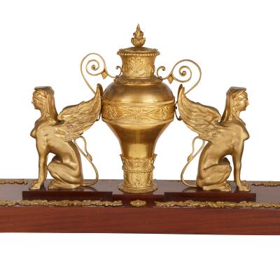 Empire style ormolu mounted mahogany antique centre table
