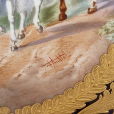 Empire style porcelain and gilt bronze Napoleon vase