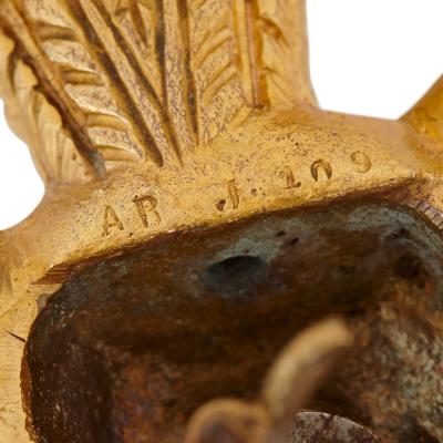 Empire style porcelain and gilt bronze Napoleon vase