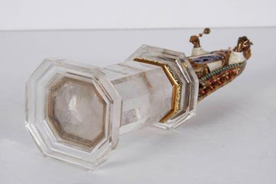 Enamel Gold and Rock Crystal Figure of Emperor Maximilian I by Reinhold Vasters