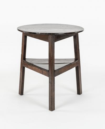English 18th Century Antique Period Oak Cricket Table
