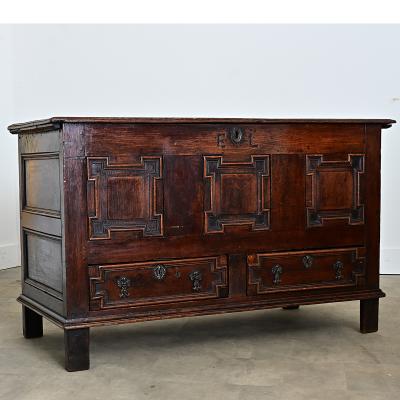 English 18th Century Oak Mule Chest