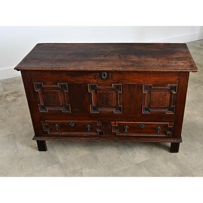 English 18th Century Oak Mule Chest