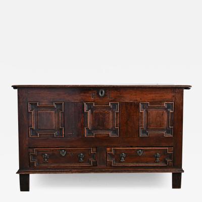 English 18th Century Oak Mule Chest