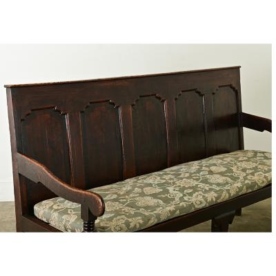 English 18th Century Oak Settle Bench