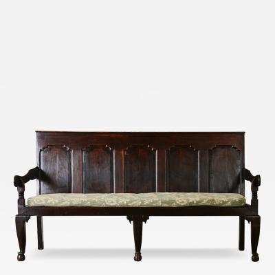 English 18th Century Oak Settle Bench