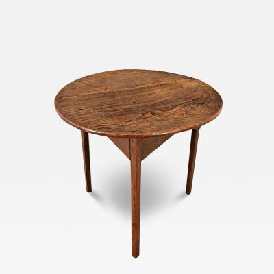 English 18th Century Solid Elm Cricket Table