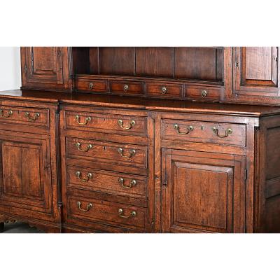 English 18th Century Solid Oak Welsh Dresser