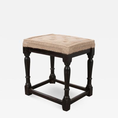 English 18th Century Stool Painted Black