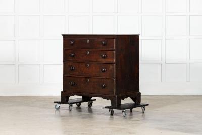 English 18thC Oak Chest Drawers
