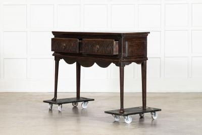 English 18thC Oak Dresser Base