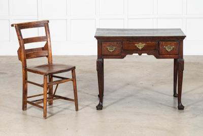 English 18thC Oak Low Boy Side Table