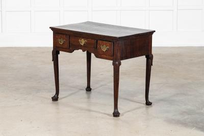 English 18thC Oak Low Boy Side Table
