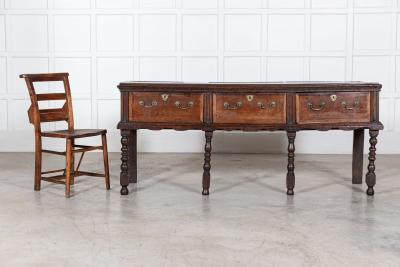 English 18thC Vernacular Oak Dresser Base
