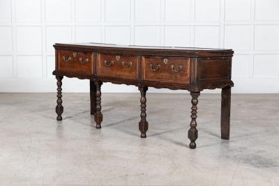 English 18thC Vernacular Oak Dresser Base
