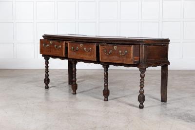 English 18thC Vernacular Oak Dresser Base