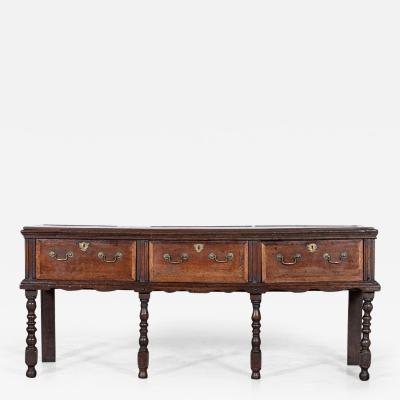 English 18thC Vernacular Oak Dresser Base