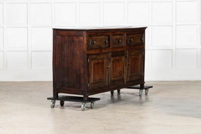 English 18thC Vernacular Oak Dresser Base