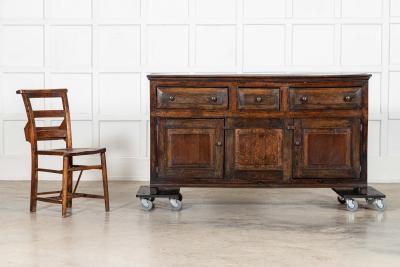 English 18thC Vernacular Oak Dresser Base