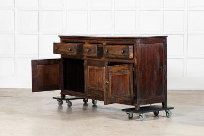English 18thC Vernacular Oak Dresser Base