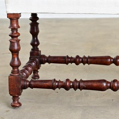 English 19th Century Bobbin Turned Oak Bench