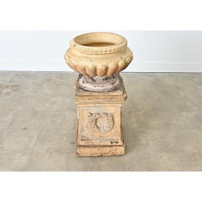 English 19th Century Doulton Campania Urn on Pedestal