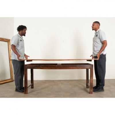 English 19th Century Elm Ash Farm Table