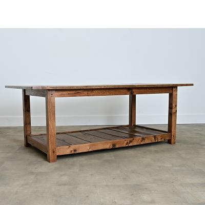 English 19th Century Farmhouse Table in Coffee Table Height