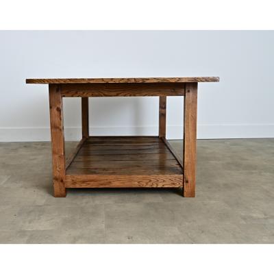 English 19th Century Farmhouse Table in Coffee Table Height