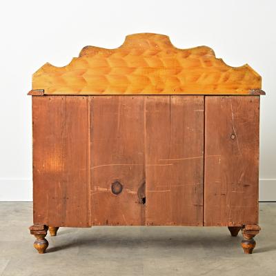 English 19th Century Faux Bois Painted Chest