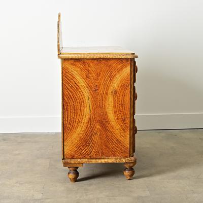 English 19th Century Faux Bois Painted Chest