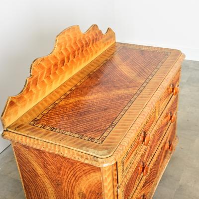 English 19th Century Faux Bois Painted Chest