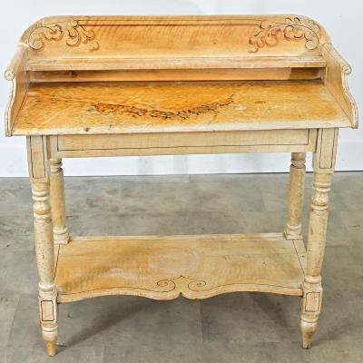English 19th Century Faux Bois Vanity Table