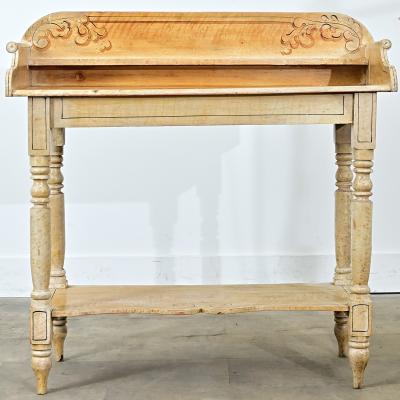 English 19th Century Faux Bois Vanity Table