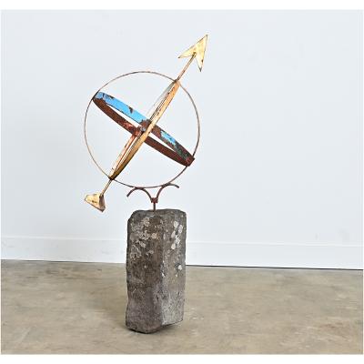 English 19th Century Garden Armillary Sphere on Column