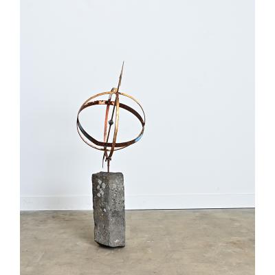 English 19th Century Garden Armillary Sphere on Column