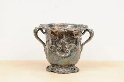 English 19th Century George III Sheffield Silver on Copper Champagne Bucket