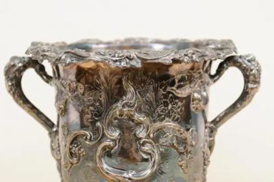 English 19th Century George III Sheffield Silver on Copper Champagne Bucket