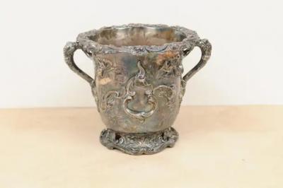 English 19th Century George III Sheffield Silver on Copper Champagne Bucket