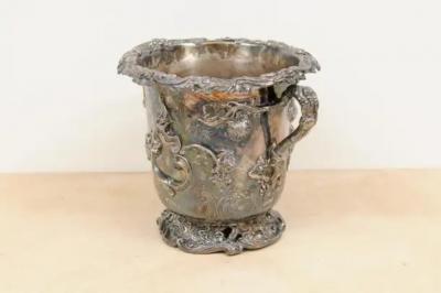 English 19th Century George III Sheffield Silver on Copper Champagne Bucket