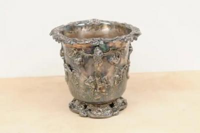 English 19th Century George III Sheffield Silver on Copper Champagne Bucket