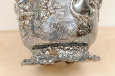 English 19th Century George III Sheffield Silver on Copper Champagne Bucket