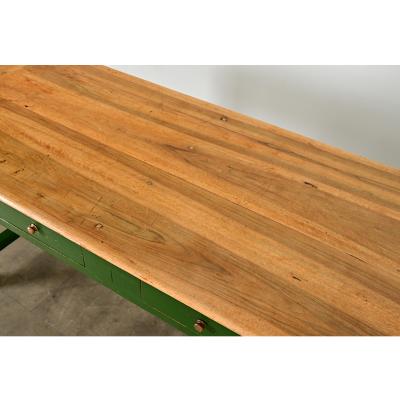 English 19th Century Kitchen Island with Eight Drawers