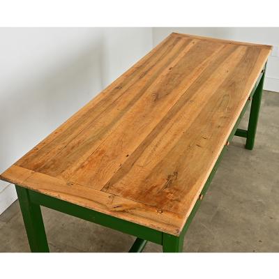 English 19th Century Kitchen Island with Eight Drawers