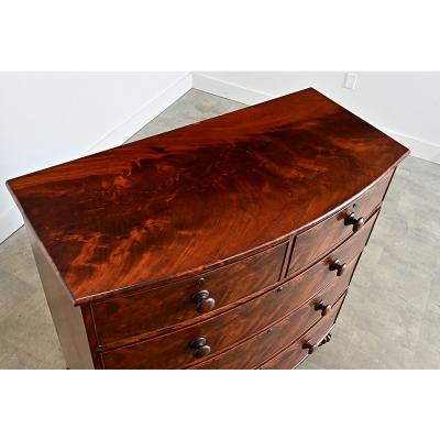 English 19th Century Mahogany Bowfront Chest of Drawers