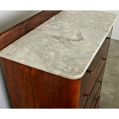 English 19th Century Mahogany Chest with Marble Top