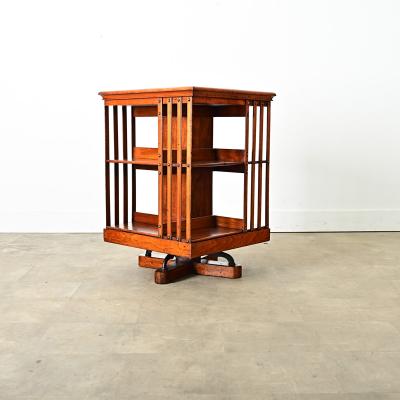 English 19th Century Mahogany Revolving Bookcase