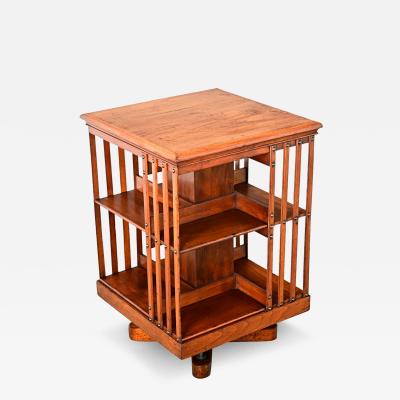 English 19th Century Mahogany Revolving Bookcase